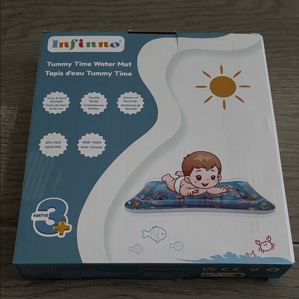 Unopened Never Used Infantino Baby Water Play Mat with Sun and Fish Design